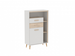 Пенал открытый низкий  Аврора дуб мария кашемир 85х39х146