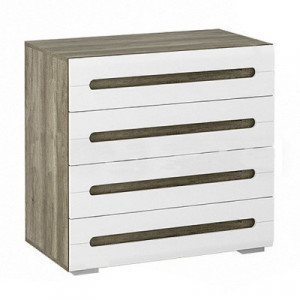 КОМОД 4 ящика НАОМИ   МДФ белый глянец КМ-09 80х46х79