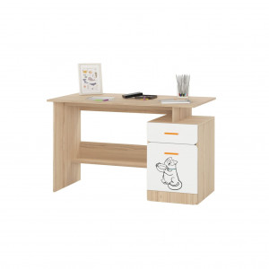 Стол письменный прямой Кот белый 120х65х75