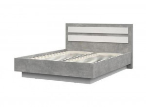 Кровать двуспальная Денвер  Ателье серый/Белый 140х200