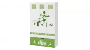 Шкаф  распашной 3-х створчатый детский  СПОРТ Зеленый 199х119х52