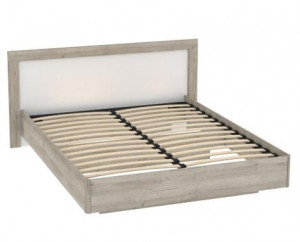 Кровать двуспальная Анима 320-16-16 дуб серый/белый 180х200 см
