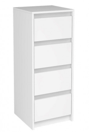 Комод КМ-400  Айден  белый 4 ящика 40см