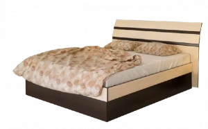 Кровать двуспальная Скарлет Венге дуб крафт табачный 140х200