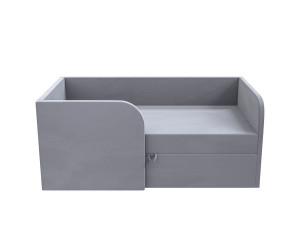 Кровать детская односпальная софа Тедди серая 80х180