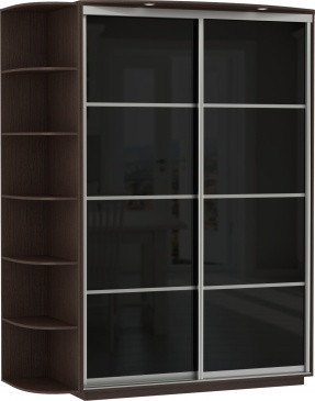 Шкаф-купе 2-х створчатый Оптим венге/стекло  120х45х220