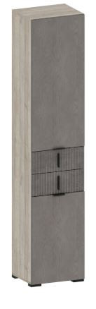 Пенал с ящиками  Модульная гостиная Шер ШК 3315 дуб серый/сантьяго 46х38х215 см