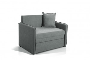 Диван прямой раскладной Даня-1000 серый 90х180