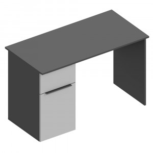 Стол письменный Вита левое исполнение серый ЛОФТ 120х60х76