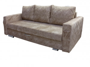 Диван прямой раскладной ППУ Стелс бежевый 215 см