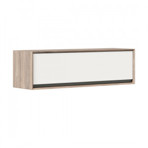 Шкаф навесной горизонтальный Электра вяз дымчатый белый 120х35х35
