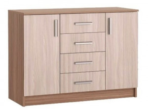 Комод К1000-2Д ясень шимо темный/ясень шимо светлый