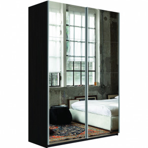 Шкаф-купе 2-х створчатый Прайм венге/зеркало 120х57х230