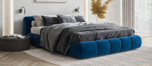 Кровать BOSS DREAM велюр Monolit синяя