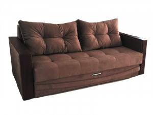 Диван прямой раскладной  Фаворит коричневый 225см