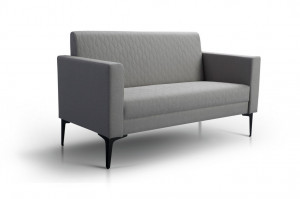 Диван прямой раскладной ППУ Эль серый 142 см.