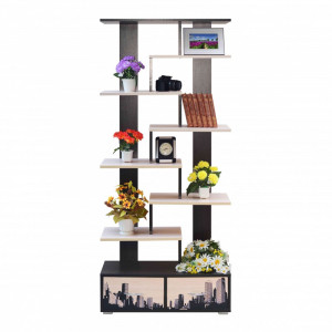 Этажерка-24 с фотопечатью 80х32х180