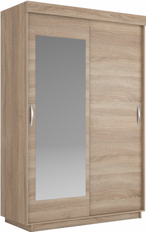 Шкаф купе 2-х дверный Лайт корпус сонома двери зеркало 140х59х212