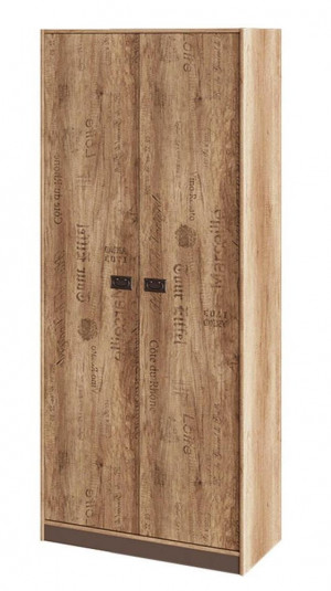 Шкаф 2-х створчатый распашной Пилигрим Дуб Каньон светлый 90х43х211