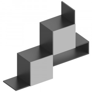 Полка универсальная 2-ств Вита серый ЛОФТ 120х32х93