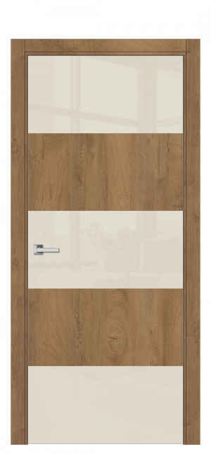 Межкомнатная дверь А12 ДО бакаут золотой из Экошпона 80х200
