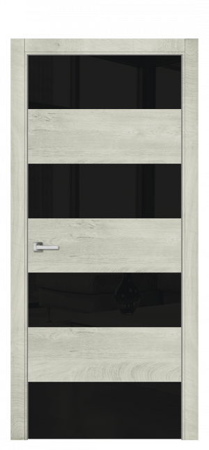 Межкомнатная дверь А18 ДО Стекла с Декором Дарк Грей / Триадорс 80х200