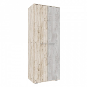 Шкаф распашной 2-х створчатый Бостон ШК дуб крафт серый бетон 80х50х212