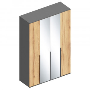 Шкаф распашной 4-х створчатый  с зеркалом Стил 140х50х210