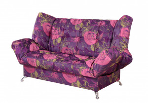 Диван прямой раскладной НПБ РЕГИНА-10.1 ЛЕОН  с цветами 201см