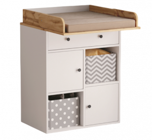 Комод 700 пеленальный белый дуб вотан 700х985х460