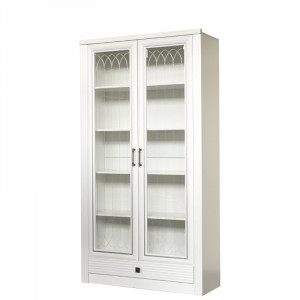 Шкаф для книг Орлеан ясень белый 114см