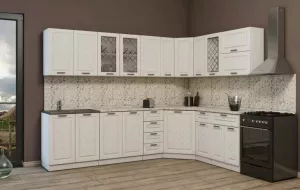 кухня угловая Агава  лиственница светлая 2,85х1,85