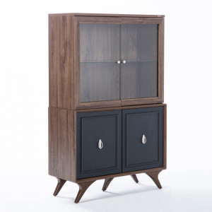 Витрина Alegro Алегро Bellona (Турция) 2-х дверная синий орех 105x46x169