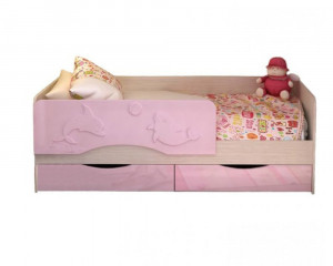 Кровать Алиса 800х1400 розовый