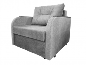 Кресло-кровать ППУ Арго серый плюш 80 см