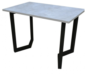 Стол Атлас белый мрамор серый две металлические ноги 60х90
