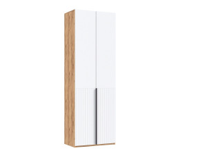 Шкаф распашной 2-х створчатый со штангой Марвэл дуб крафт/браш вайт 80х51х240