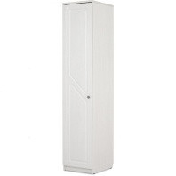 Шкаф распашной пенал  Азалия 24 Бодега Белый 160х55х216