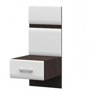 Тумба с надстройкой  Вегас Белый/Тёмно-Коричневый 40х46х90