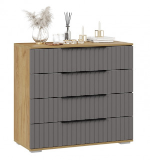 Комод Хилтон серый/бежевый