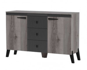 Комод Ольга-3 с ножками дуб делано в Радужном 142х42х89