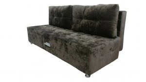 Диван прямой раскладной НПБ Лотос коричневый плюш 200 см