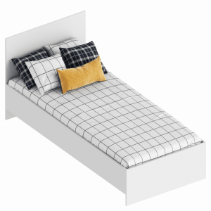 Кровать односпальная белаяБьянко 90х200