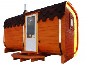 Баня-квадро Сосна коричневая 200х400