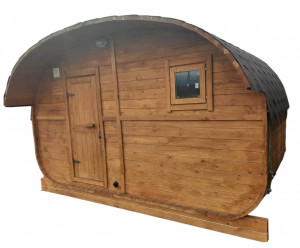 Баня Квадро-овал Сосна коричневая 300х250