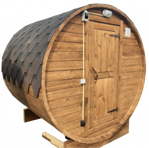 Баня-бочка 2 кедр светло коричневая 190х200