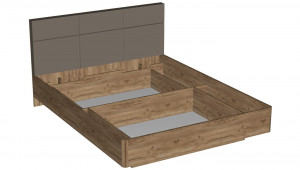 Кровать двухспальная Беата 140х200 с ортопедическим основанием дуб приморский