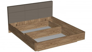 Кровать двухспальная Беата 180х200 с ортопедическим основанием дуб приморский