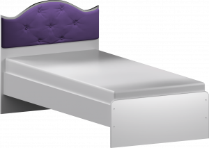 Кровать с мягкой фигурной спинкой