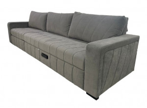 Диван прямой раскладной  Палермо серый 335см